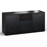 Salamander Designs Chameleon Collection Chicago 336 Triple Speaker Integrated Cabinet (Textured Black Oak with Black Glass Top)