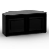 Salamander Chameleon Oslo 221 Twin Corner AV Cabinet (Black Oak with Smoked Glass & Black Glass Top)