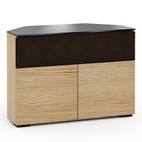 Salamander Chameleon Denver 329 Twin Corner Cabinet (Natural Oak with Black Glass Top)