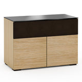 Salamander Chameleon Denver 329 Twin Cabinet (Natural Oak with Black Glass Top)