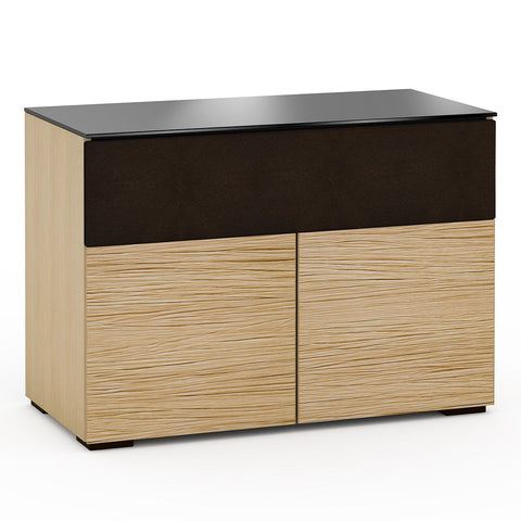 Salamander Chameleon Denver 329 Twin Cabinet (Natural Oak with Black Glass Top)