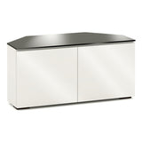 Salamander Chameleon Miami 221 Twin Corner AV Cabinet (High Gloss White with Black Glass Top)