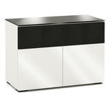 Salamander Chameleon Miami 329 Twin Cabinet (High Gloss White with Black Glass Top)