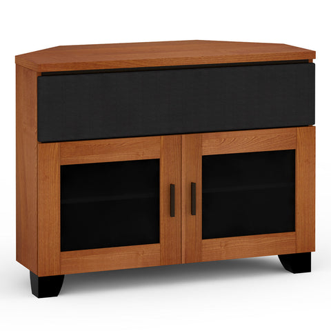 Salamander Chameleon Elba 329 Twin Integrated Corner Cabinet (American Cherry Doors with Smoked Glass Inserts)