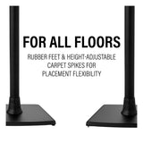 Sanus Fixed-Height Speaker Stands for Sonos Era 100 - Pair (Black)