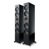 KEF Reference 5 Meta Floorstanding Speaker - Each (High-Gloss Black/Grey)
