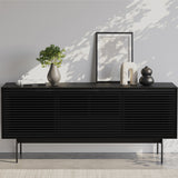 BDI Align Media + Storage 7477CO-EBO Triple Cabinet with Console Base (Ebonized Ash)