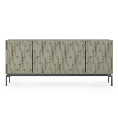 BDI Mesa 7639 4-Door Credenza (Moss with Carbon Base)