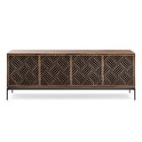 BDI Elements 8709 Weave Media Cabinet with Console Base (Natural Walnut)