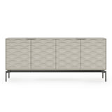 BDI Ripple 7629 4-Door Storage Credenza (Stone with Carbon Base)