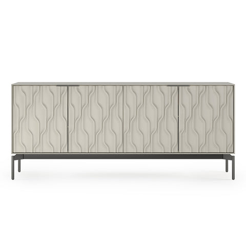 BDI Mesa 7639 4-Door Credenza (Stone with Carbon Base)