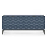 BDI Ripple 7629 4-Door Storage Credenza (Ocean with Carbon Base)