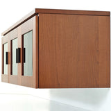 Salamander Designs Chameleon Collection Elba 237 Triple AV Cabinet (Wide Framed American Cherry Doors with Smoked Glass Inserts)