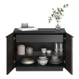 BDI Corridor 8108 2-Door Storage Cabinet (Charcoal Stained Ash)