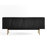 BDI Tanami 7109 4-Door Storage Credenza (Satin Black with Brass Base)