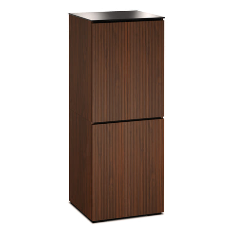 Salamander Designs Chameleon Collection Manhattan 617 AV Cabinet (Medium Walnut Doors and Sides, Black Glass Top)