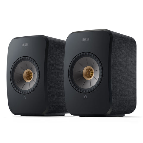 KEF LSX II Bookshelf Speakers - Pair (Black)
