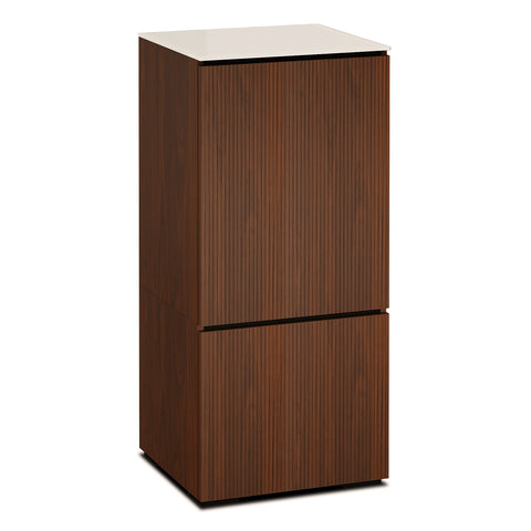 Salamander Designs Chameleon Collection Manhattan 517 AV Cabinet (Medium Walnut Doors and Sides, Matte Taupe Glass Top)