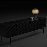BDI Align 7473 Low 4-Door Cabinet with Console Base (Ebonized Ash)