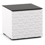 Salamander Designs Chameleon Collection Milan 217 SE Subwoofer Enclosure AV Cabinet (Geometric White with Black Glass Top)