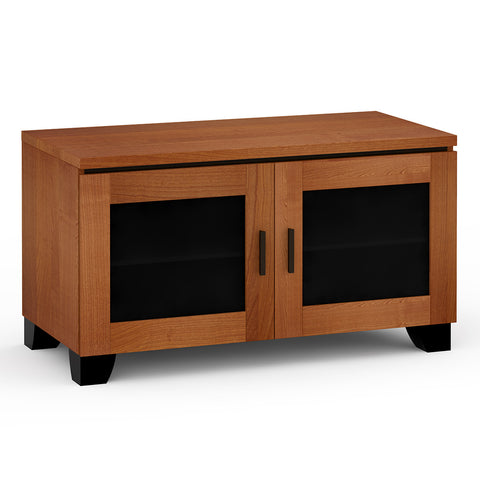 Salamander Designs Chameleon Collection Elba 221 Twin AV Cabinet (Wide Framed American Cherry Doors with Smoked Glass Inserts)