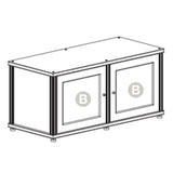 Salamander Designs Synergyl 221 AV Cabinet (Dark Walnut with Aluminum Post)