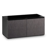Salamander Designs Chameleon Collection Seattle 221 Twin AV Cabinet (Gray Oak with Black Glass)