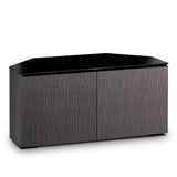 Salamander Designs Chameleon Collection Seattle 221 Twin Corner AV Cabinet (Gray Oak with Black Glass Top)