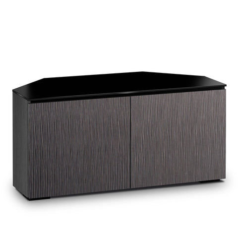 Salamander Designs Chameleon Collection Seattle 221 Twin Corner AV Cabinet (Gray Oak with Black Glass Top)