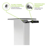 Kanto SX22 22" Tall Fillable Speaker Stands with Isolation Feet - Pair (White)