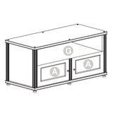 Salamander Designs Synergy 229 Twin AV Cabinet (American Cherry with Aluminum Posts)