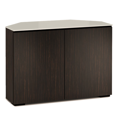 Salamander Designs Chameleon Collection Manhattan 323 Corner- Maro Ebony Doors and Sides, Matte Taupe Glass Top)