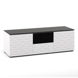 Salamander Designs Chameleon Collection Milan 236 Triple Speaker Integrated Cabinet (Geometric White with Black Glass Top)