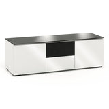 Salamander Designs Chameleon Collection Miami 236 Triple Speaker Integrated Cabinet (High Gloss White with Black Glass Top)