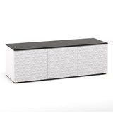 Salamander Designs Chameleon Collection Milan 237 Triple AV Cabinet (Geometric White with Black Glass Top)