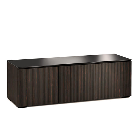 Salamander Designs Chameleon Collection Manhattan 237 Triple AV Cabinet (Maro Ebony Doors and Sides, Black Glass Top)