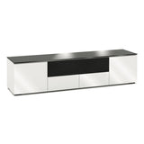 Salamander Designs Chameleon Collection Miami 245 Quad Speaker Integrated Cabinet (High Gloss White with Black Glass Top)