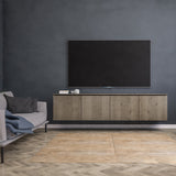 Salamander Designs Chameleon Collection Lancaster 247 Quad AV Cabinet (Rough-Sawn Barnboard Oak)