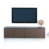 Salamander Designs Chameleon Collection Berlin 247 Quad AV Cabinet (Textured Wenge with Black Glass Top)