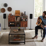 Sanus Fixed-Height Wireless Speaker Stand Designed for Sonos Five and Play: 5 Speakers - Each (Black)