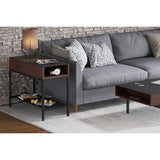 BDI Reveal 1196 Glass Top End Table (Chocolate Stained Walnut)