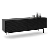 BDI Align Media + Storage 7479CO-EBO Quad Cabinet with Console Base (Ebonized Ash)