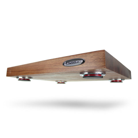 IsoAcoustics Delos 18" x 15" Turntable Isolation Platform (Walnut)
