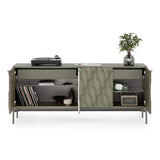 BDI Mesa 7639 4-Door Credenza (Moss with Carbon Base)