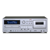 TEAC AD-850-SE Cassette Deck & CD Player with Microphone Input & Digital Recording (Silver)
