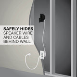 Sanus Universal Tilt & Swivel Speaker Wall Mount and Power Kit - Each