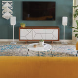 Sonos Five Wireless Speaker for Streaming Music with Sanus Wireless Speaker Stand - Each (White)