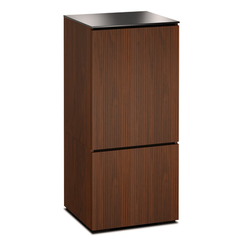 Salamander Designs Chameleon Collection Manhattan 517 AV Cabinet (Medium Walnut Doors and Sides, Black Glass Top)