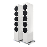 KEF Reference 5 Meta Floorstanding Speaker - Pair (High-Gloss White/Champagne)