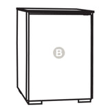 Salamander Designs Chameleon Collection Barcelona 317 Single-Width Audio Cabinet (Natural Walnut with Black Glass Doors)